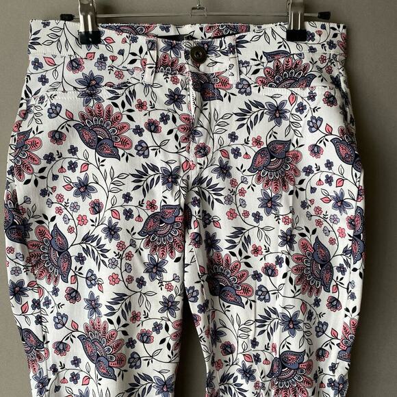 Kensie‎ sz 4 white pink floral boho pants - Picture 7 of 8